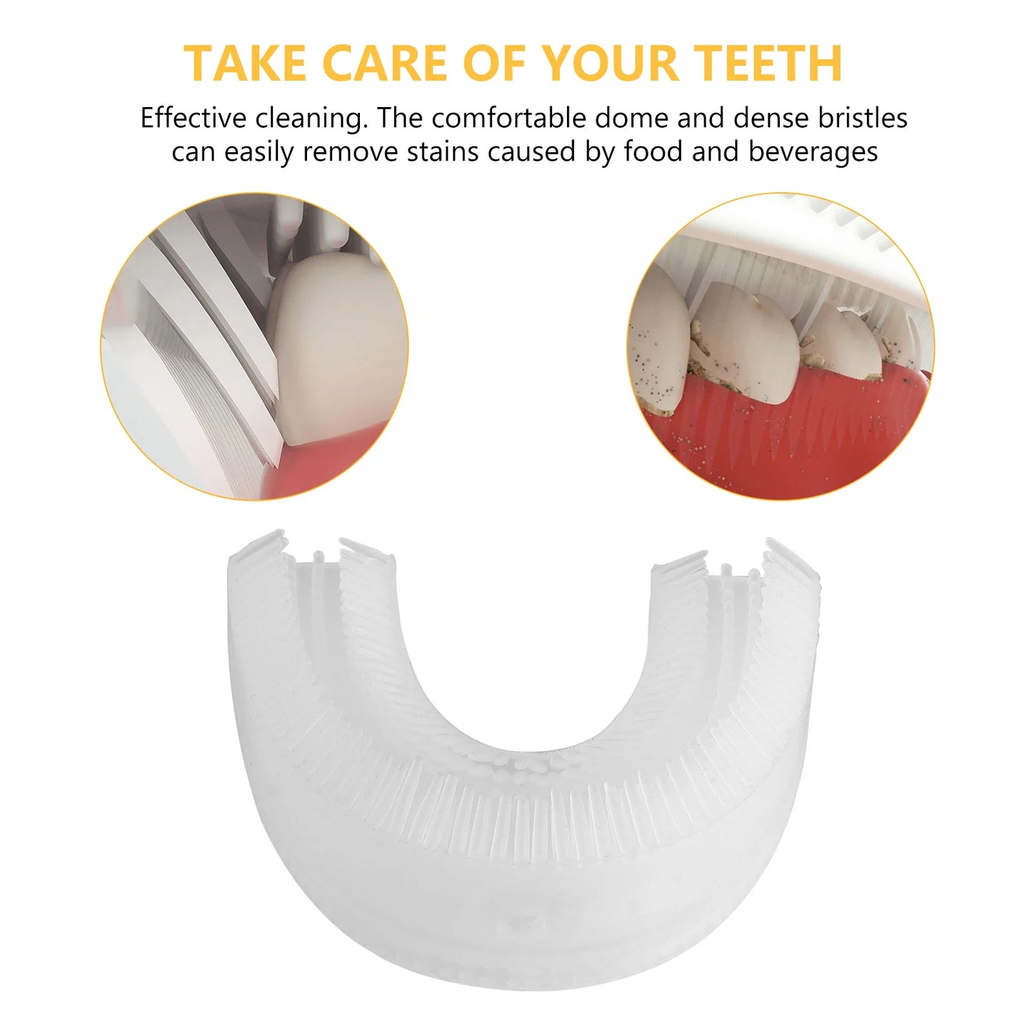 Replacement Head Tooth Whitening Silicone Automatic 360° Sonic Toothbrush